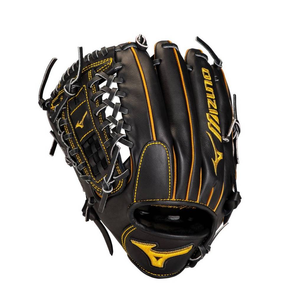 Mizuno Men's Pro Pitcher’s Baseball Gloves 12" - Deep Pocket Black (312840-GHP)